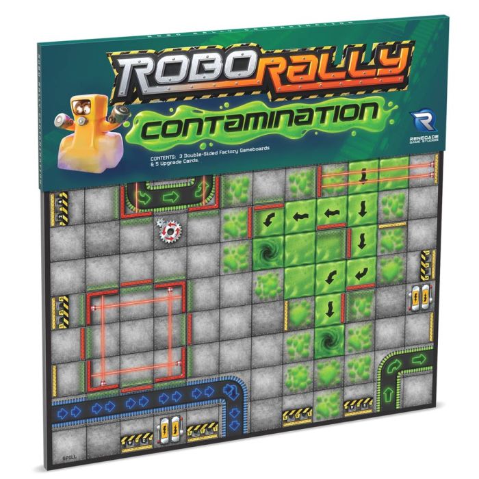 Robo Rally: Contamination Expansion - 3 New Double - sided Gameboards & 5 Upgrade Cards