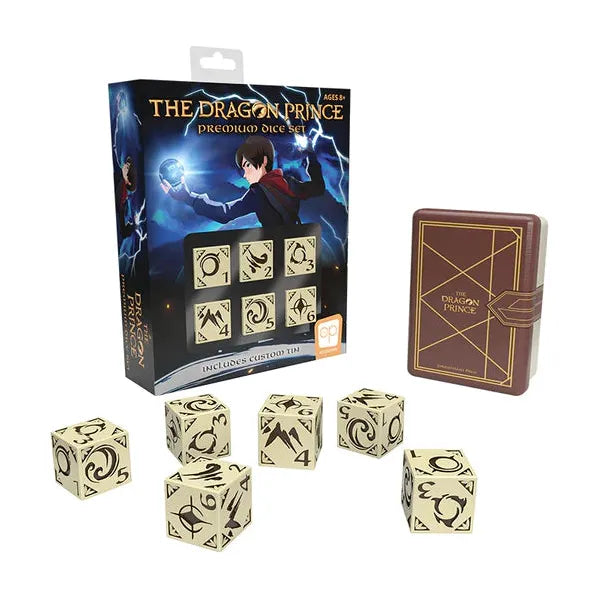 Hot Deal! Premium Dragon Prince Themed 6 - Sided Dice Set for Game Nights