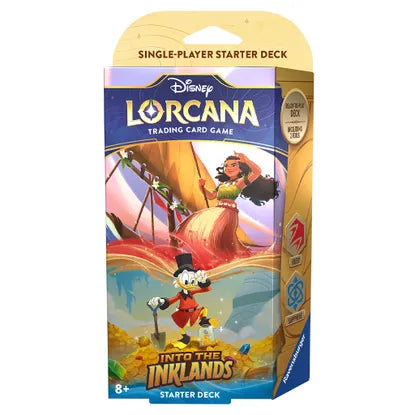 Hot Deal! Disney Lorcana TCG - Ruby and Sapphire Starter Deck for Into the Inklands